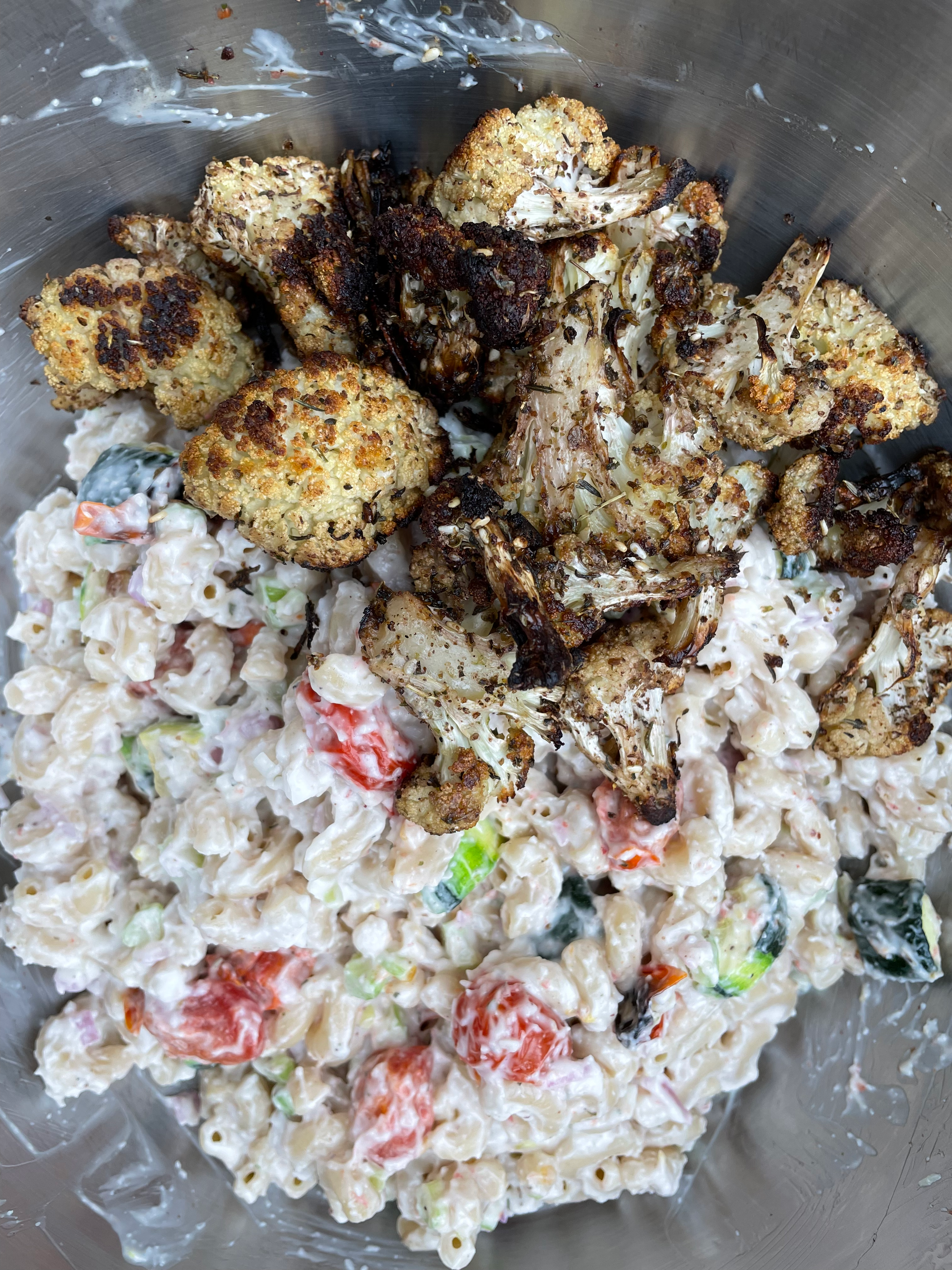 The Philly Recipe Project: Creamy Toum Pasta Salad with Za'atar Roasted Vegetables